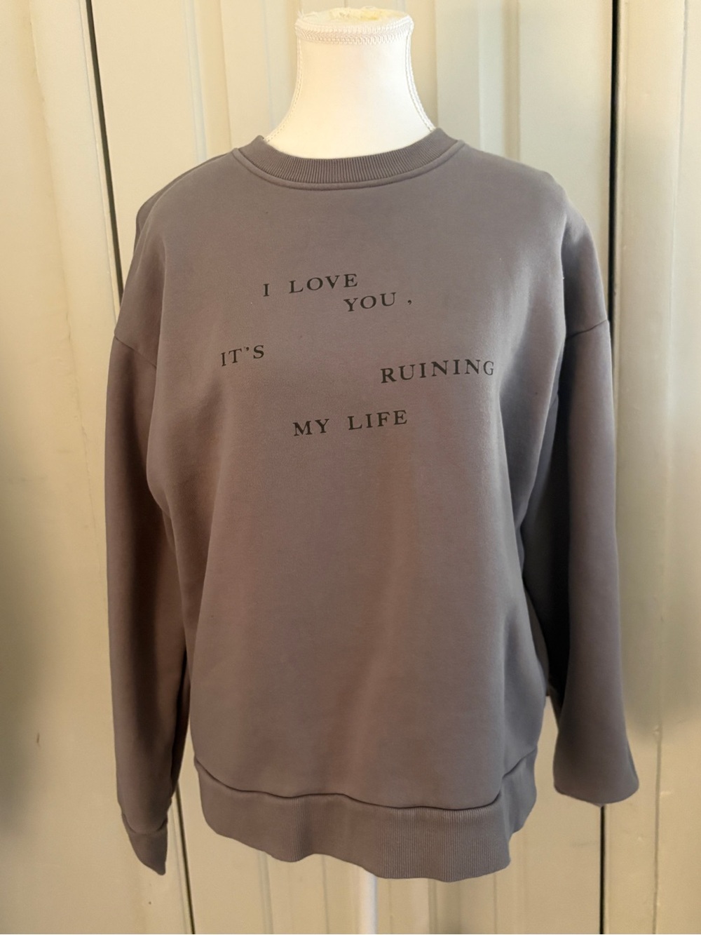Gray Taylor Swift Crewneck Sweatshirt